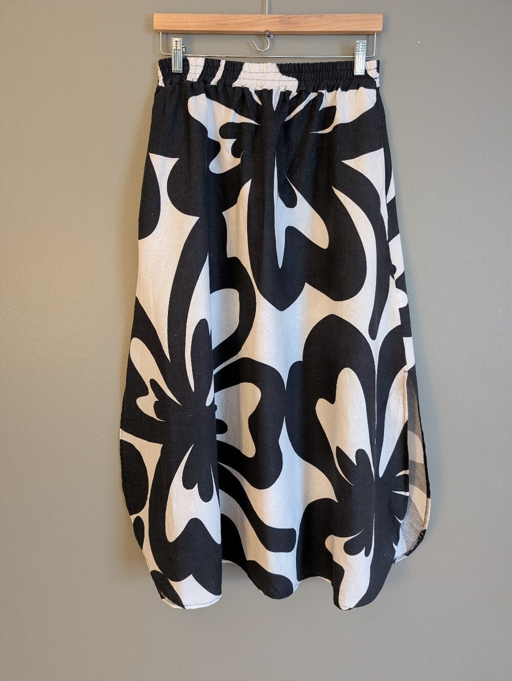 Spighe Di Lino Floral Linen Skirt Size Small